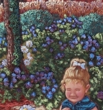 La fillette aux marguerites, 48x12 po