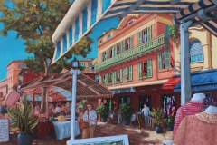 Marché à Nice, 24x24 po