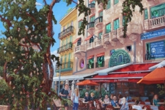 Terrasse sous les arbres, 48x36 po